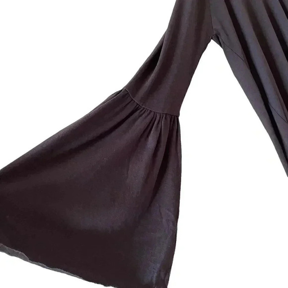 NWT Chaser Revolve COLD SHOULDER PEPLUM SLEEVE VINTAGE JERSEY Union Black Top M - Picture 5 of 9